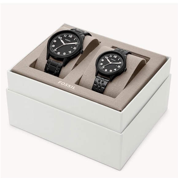 Fossil Black Box His and Her Wylie Three-hand Set - Picture 4 of 8